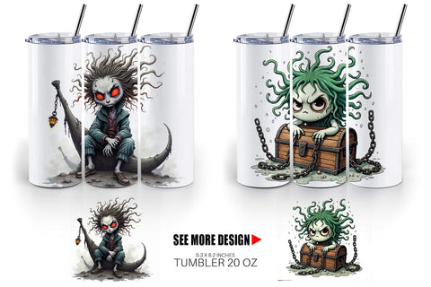 Tumbler Grumpy Pirate Ghost Sublimation artnoy 