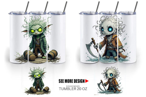 Tumbler Grumpy Pirate Ghost Sublimation artnoy 
