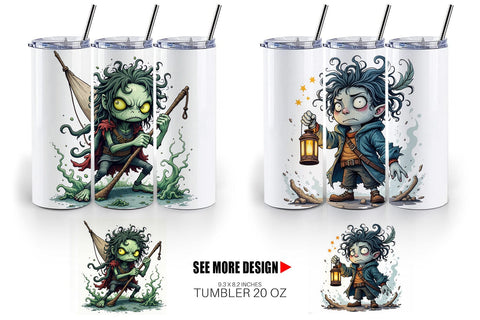 Tumbler Grumpy Pirate Ghost Sublimation artnoy 