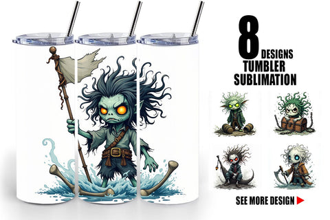 Tumbler Grumpy Pirate Ghost Sublimation artnoy 