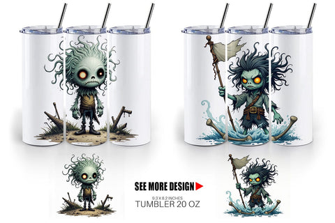 Tumbler Grumpy Pirate Ghost Sublimation artnoy 