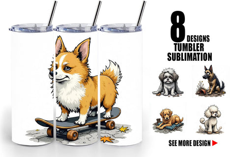 Tumbler Grumpy Pooch Sublimation artnoy 