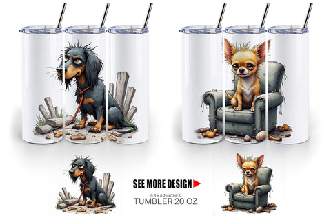 Tumbler Grumpy Pooch Sublimation artnoy 