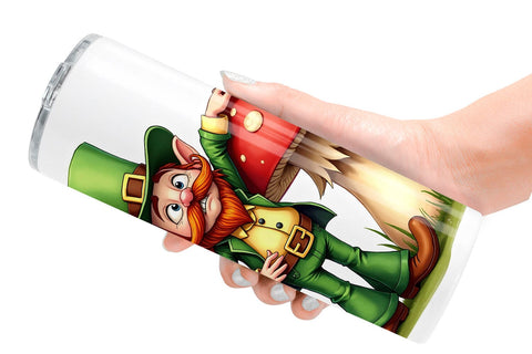 Tumbler Grumpy Retro Leprechaun Sublimation artnoy 