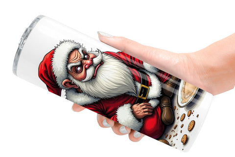Tumbler Grumpy Santa Sublimation artnoy 