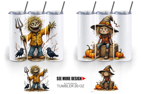 Tumbler Grumpy Scarecrow Sublimation artnoy 