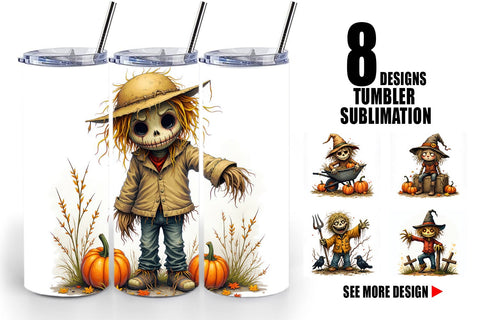 Tumbler Grumpy Scarecrow Sublimation artnoy 