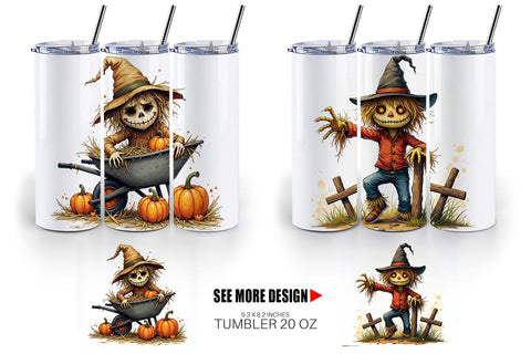 Tumbler Grumpy Scarecrow Sublimation artnoy 