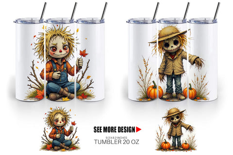 Tumbler Grumpy Scarecrow Sublimation artnoy 