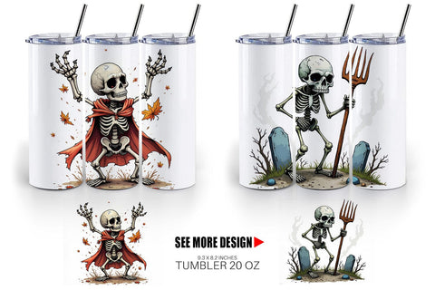 Tumbler Grumpy Skeleton Sublimation artnoy 