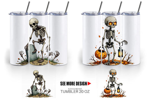 Tumbler Grumpy Skeleton Sublimation artnoy 