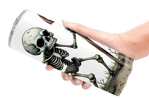Tumbler Grumpy Skeleton Sublimation artnoy 