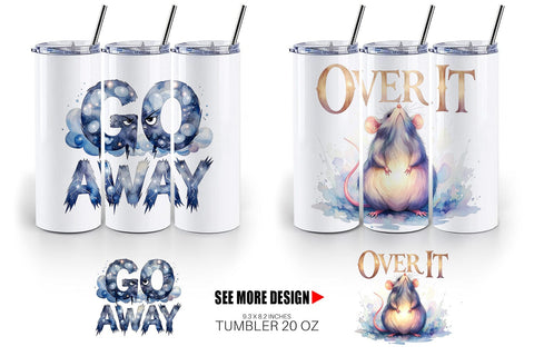 Tumbler Grumpy Sleepy Affirmations Sublimation artnoy 