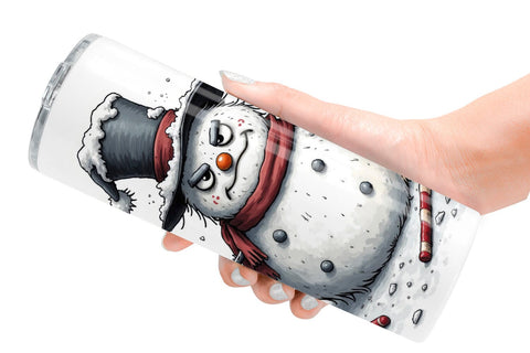 Tumbler Grumpy Snowman Sublimation artnoy 