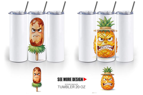 Tumbler Grumpy Summerween Luau Treats Sublimation artnoy 