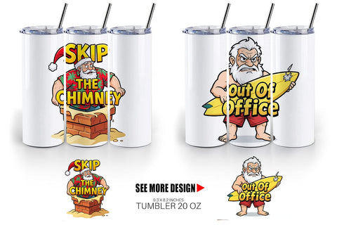 Tumbler Grumpy Surfer Santa Sarcastic Quotes Sublimation artnoy 