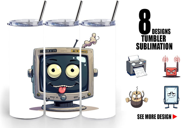 Tumbler Grumpy Tech Gadgets Sublimation artnoy 