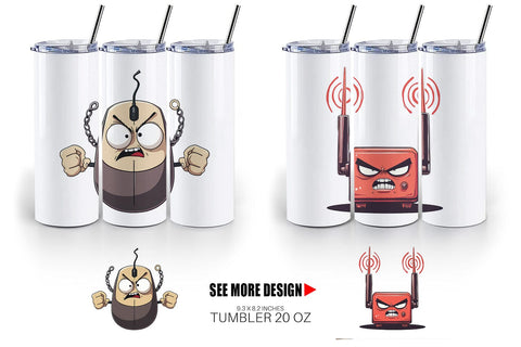 Tumbler Grumpy Tech Gadgets Sublimation artnoy 