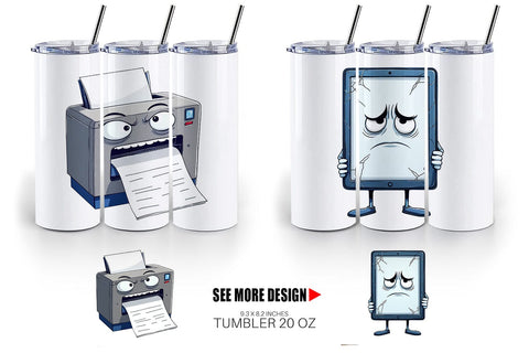 Tumbler Grumpy Tech Gadgets Sublimation artnoy 