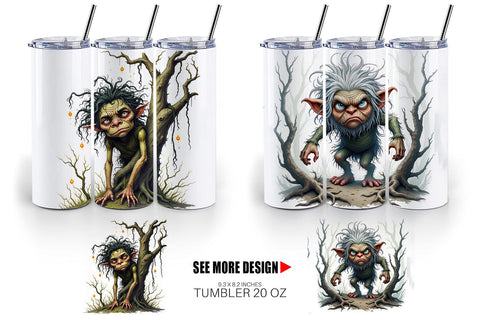 Tumbler Grumpy Troll Sublimation artnoy 