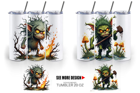 Tumbler Grumpy Troll Sublimation artnoy 
