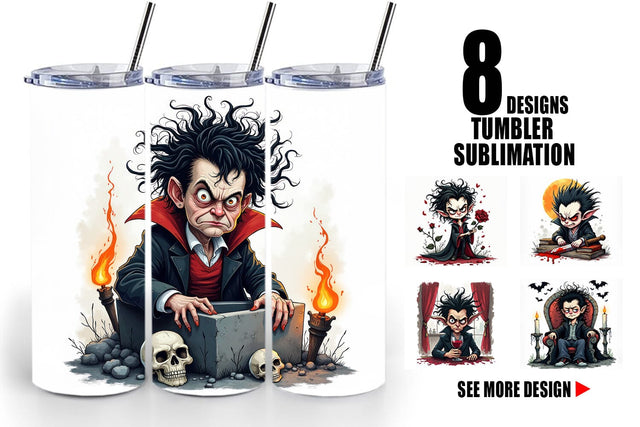 Tumbler Grumpy Vampire Sublimation artnoy 