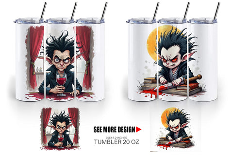 Tumbler Grumpy Vampire Sublimation artnoy 