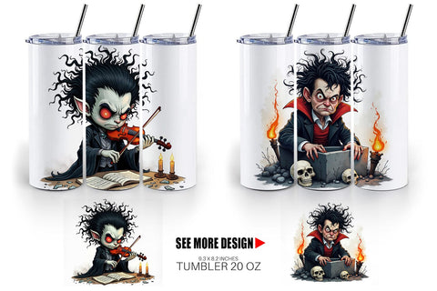 Tumbler Grumpy Vampire Sublimation artnoy 