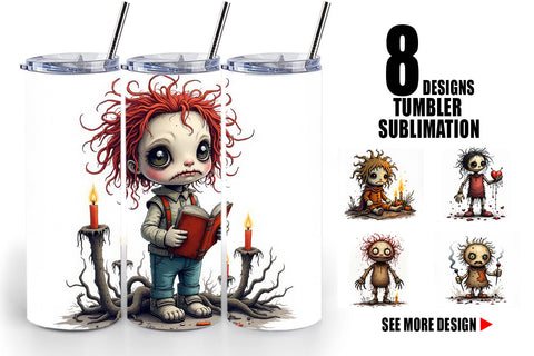 Tumbler Grumpy Voodoo Doll Sublimation artnoy 