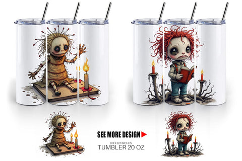 Tumbler Grumpy Voodoo Doll Sublimation artnoy 