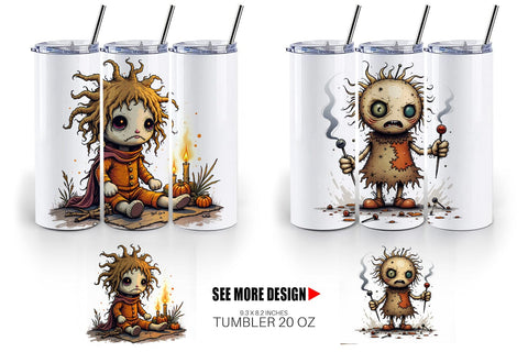 Tumbler Grumpy Voodoo Doll Sublimation artnoy 