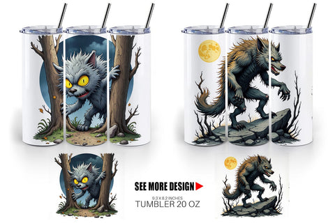 Tumbler Grumpy Werewolf Sublimation artnoy 