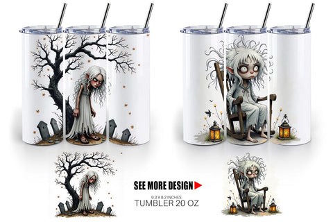 Tumbler Grumpy White Lady Sublimation artnoy 
