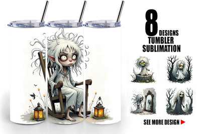 Tumbler Grumpy White Lady Sublimation artnoy 