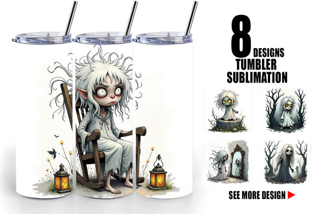 Tumbler Grumpy White Lady Sublimation artnoy 