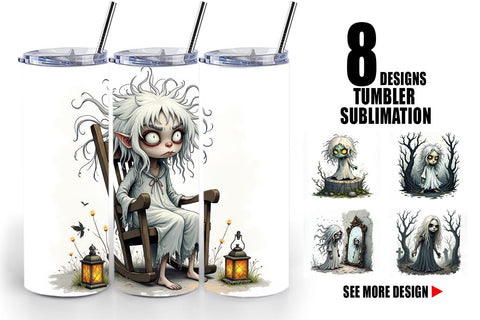 Tumbler Grumpy White Lady Sublimation artnoy 