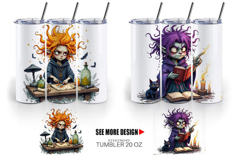 Tumbler Grumpy Witch Sublimation artnoy 