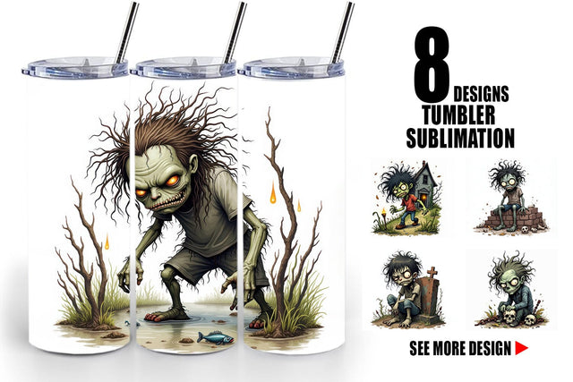 Tumbler Grumpy Zombie Sublimation artnoy 