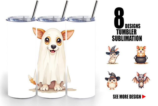 Tumbler Halloween Animals Sublimation artnoy 