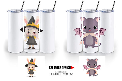 Tumbler Halloween Animals Sublimation artnoy 