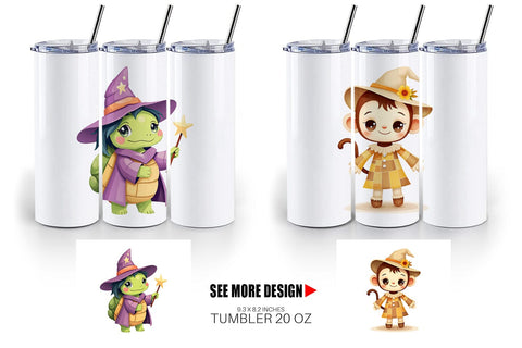 Tumbler Halloween Animals Sublimation artnoy 
