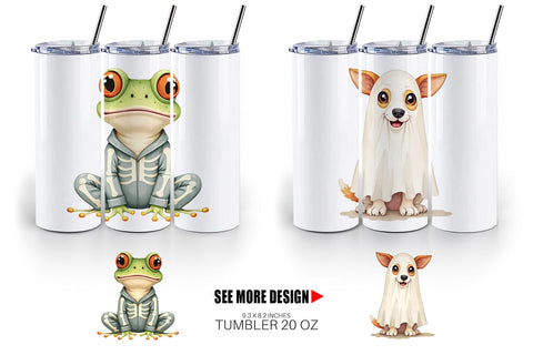 Tumbler Halloween Animals Sublimation artnoy 
