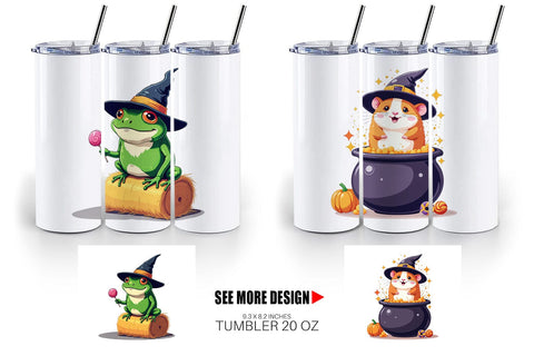 Tumbler Halloween Animals Sublimation artnoy 