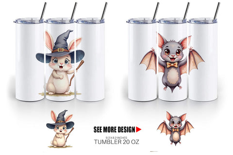 Tumbler Halloween Animals Sublimation artnoy 