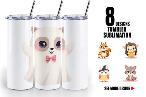 Tumbler Halloween Animals Sublimation artnoy 