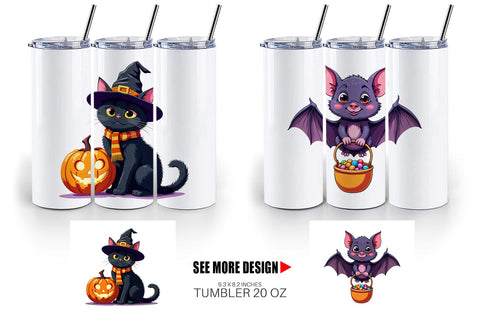 Tumbler Halloween Animals Sublimation artnoy 