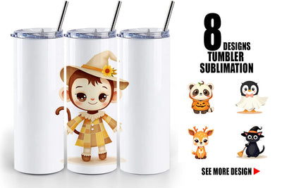 Tumbler Halloween Animals Sublimation artnoy 