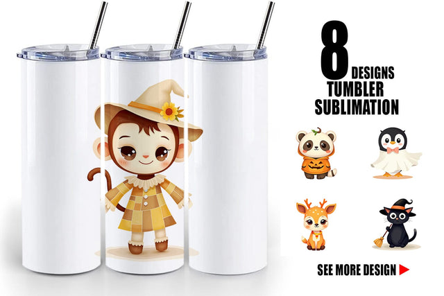 Tumbler Halloween Animals Sublimation artnoy 