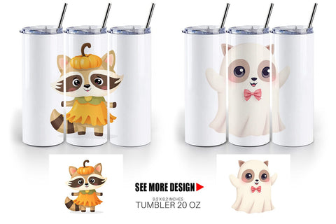 Tumbler Halloween Animals Sublimation artnoy 