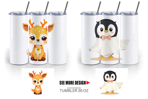 Tumbler Halloween Animals Sublimation artnoy 